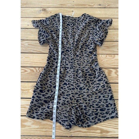 NWT $98 Free People Cheetah Print Romper Size XS Women’s Brown Black - Picture 7 of 9